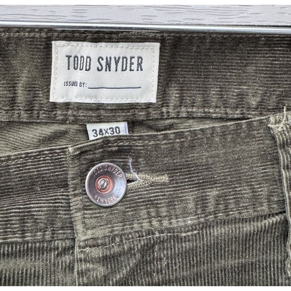Todd Snyder Olive Green Corduroy Pants